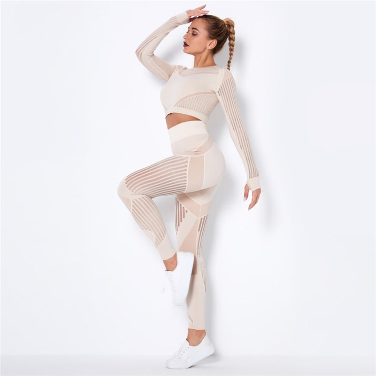 Hollow Out Seamless Yoga Set - My Store